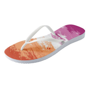 Chanclas Bandera de orgullo lésbico abstracto trippy groovy