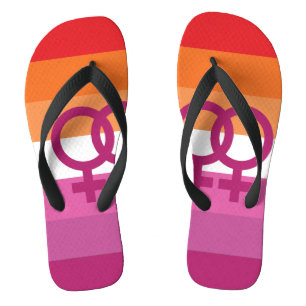 Chanclas Bandera de orgullo lésbico WLW