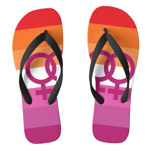 Chanclas Bandera de orgullo lésbico WLW (Plantilla)