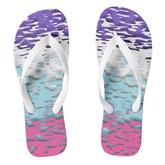 Chanclas Bandera de orgullo multissexual funky trippy ondul (Plantilla)