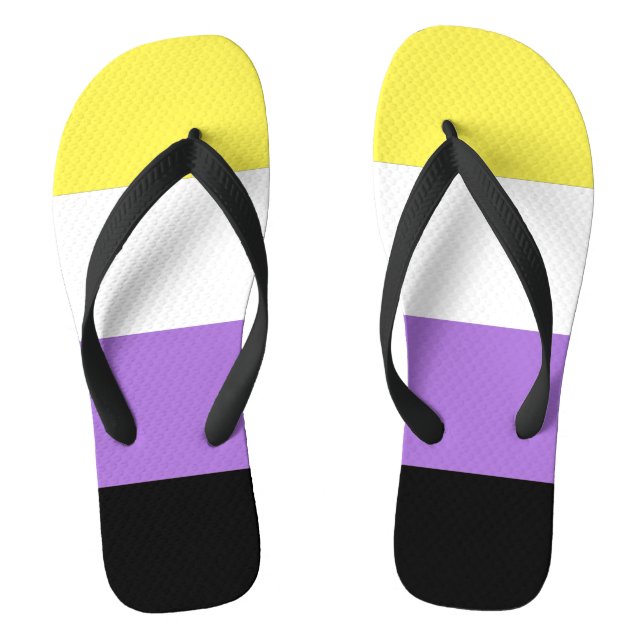 Chanclas Bandera de orgullo no binario (Plantilla)