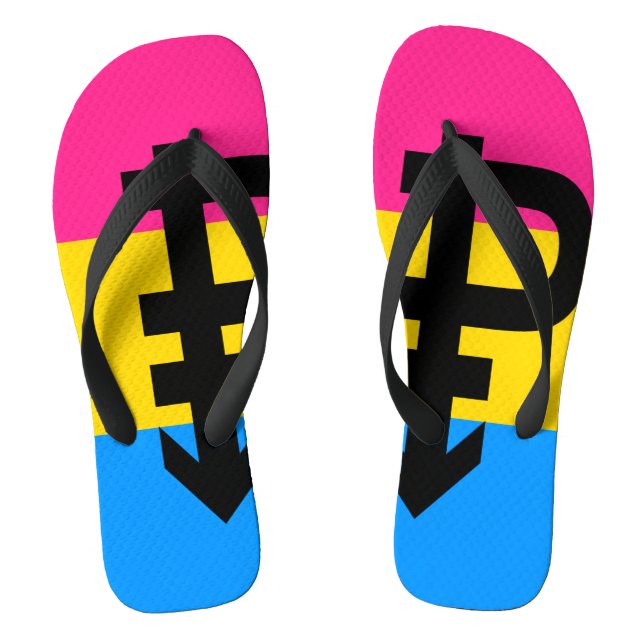 Chanclas Bandera de Orgullo Pansexual (Plantilla)