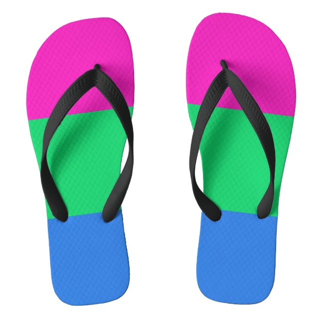 Chanclas Bandera de orgullo polissexual (Plantilla)