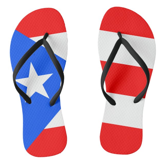 Chanclas Bandera de Puerto Rico (Plantilla)