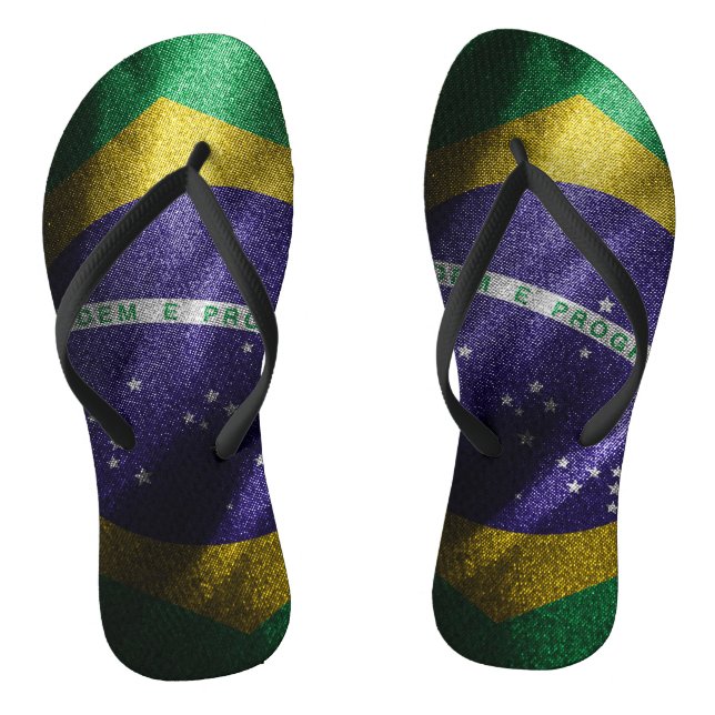 Chanclas Bandera de seda de Brasil (Plantilla)
