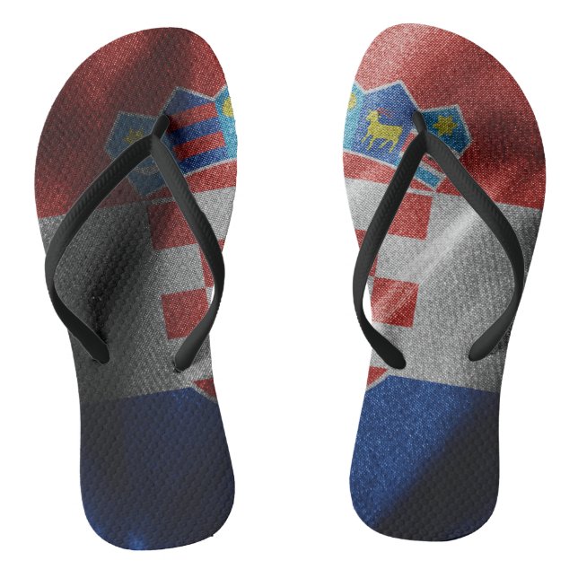 Chanclas Bandera de seda de Croacia (Plantilla)