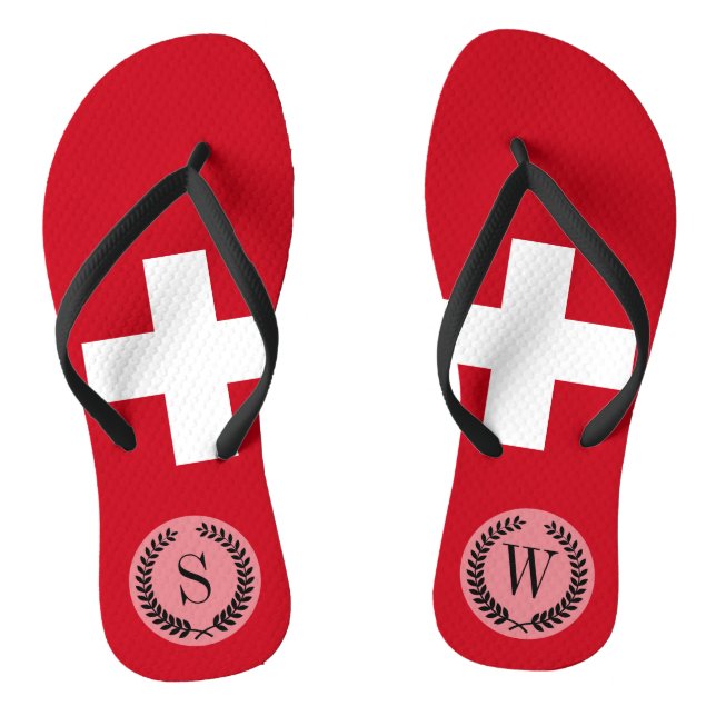 Chanclas Bandera de Suiza (Plantilla)