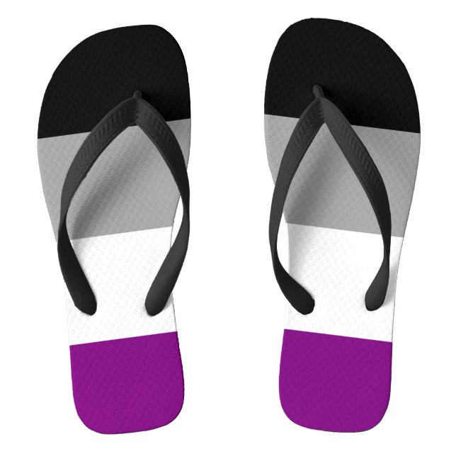 Chanclas Bandera del Orgullo Asexual (Plantilla)