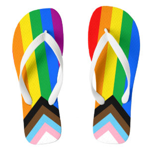 Chanclas Bandera del Orgullo del Progreso LGBTQ+