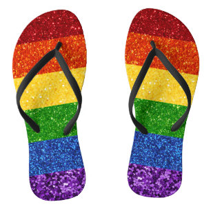Chanclas Bandera del orgullo gay Purpurina LGBT