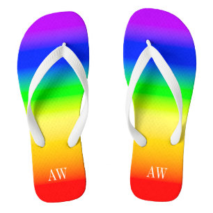 Chanclas Bandera del Orgullo Iris LGBT: oronos rayas inicia