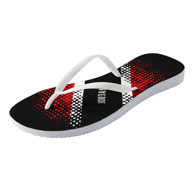 Chanclas Bandera del patrón de puntos de Trinidad y Tobago  (Angular)