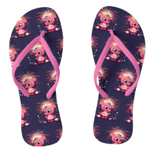 Chanclas Bandera estadounidense con Personalizado Flamingo6