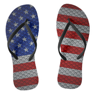 Chanclas Bandera estadounidense de acero Metalizado a la fi