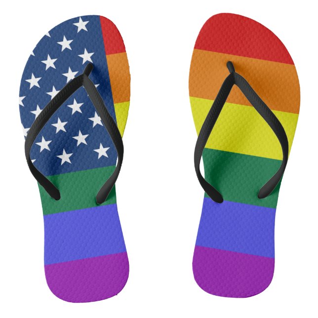 Chanclas Bandera estadounidense del Orgullo LGBT con estrel (Plantilla)