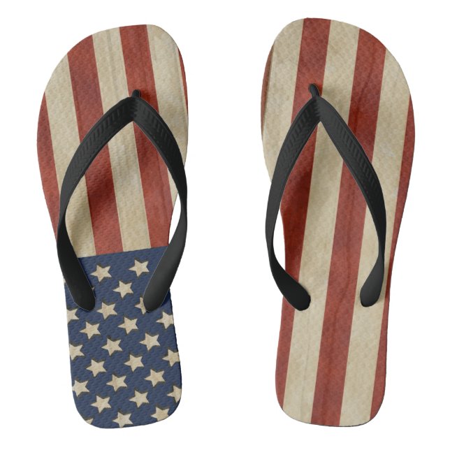 Chanclas Bandera estadounidense vintage simplemente norteam (Plantilla)