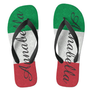 Chanclas Bandera italiana personalizada de Damasco