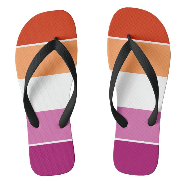 Chanclas Bandera Lesbiana Colores Stripes (Plantilla)