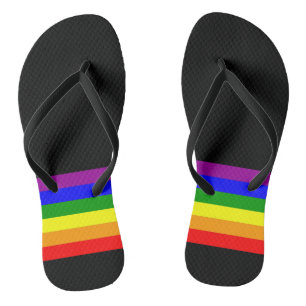 Chanclas Bandera LGBT en negro