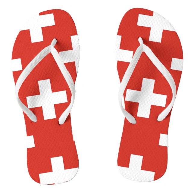 Chanclas Bandera nacional de Suiza (Plantilla)