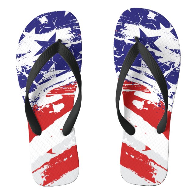 Chanclas Bandera norteamericana de Grunge (Plantilla)