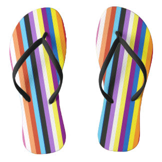 Chanclas Bandera Orgullosa Bandas Coloridas Patrón Flip Flo