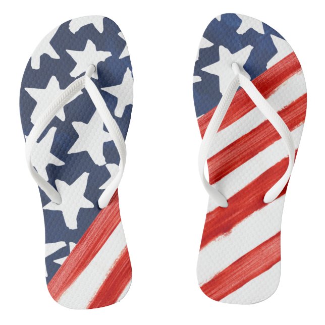 Chanclas Bandera Patriótica Americana Estrellas (Plantilla)
