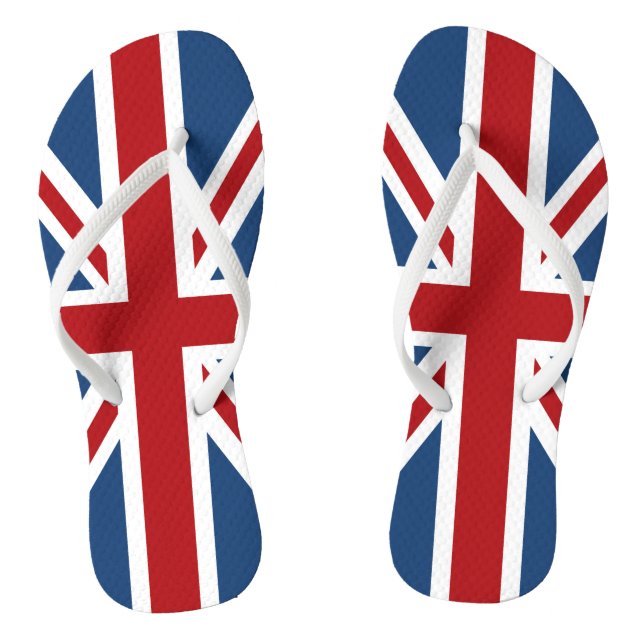 Chanclas Bandera patriótica británica azul rojo blanco (Plantilla)
