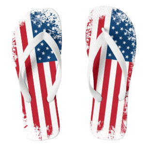 Chanclas Bandera Patriótica de Estados Unidos Adultos Flip