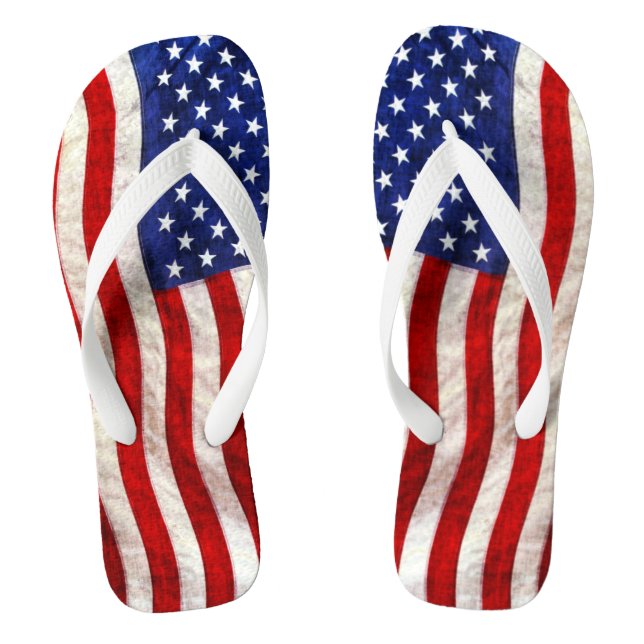 Chanclas Bandera Patriótica de los Estados Unidos (Plantilla)