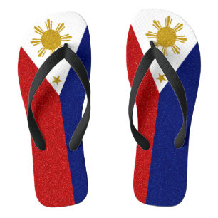 Chanclas Bandera Purpurina de Filipinas, amplias correas