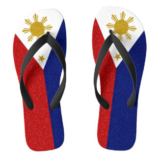 Chanclas Bandera Purpurina de Filipinas, amplias correas