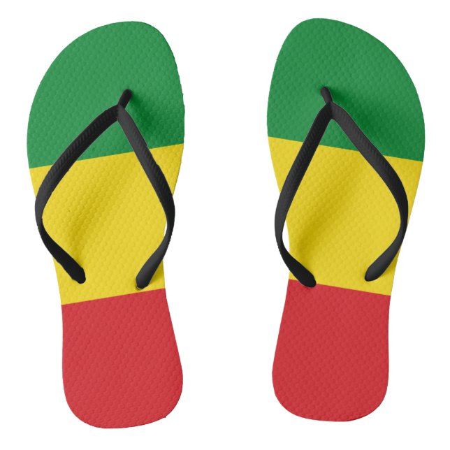 Chanclas Bandera rastafariana rasta etíope (Plantilla)