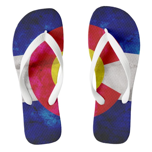 Chanclas Bandera resistida del estado de Colorado del (Plantilla)