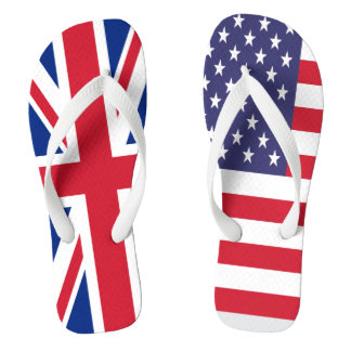 Chanclas Banderas del Reino Unido y Estados Unidos Juntos