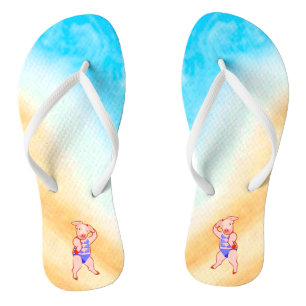 Chanclas Baño Belleza Playa Cerdo