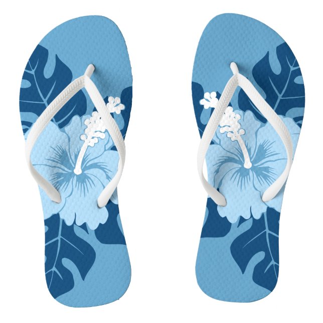 Chanclas Banzai Beach Hawaiian Hibiscus Floral (Plantilla)