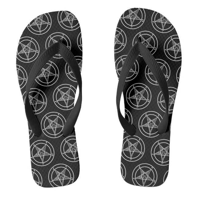 Chanclas Baphomet Pentagram Satanic (Plantilla)