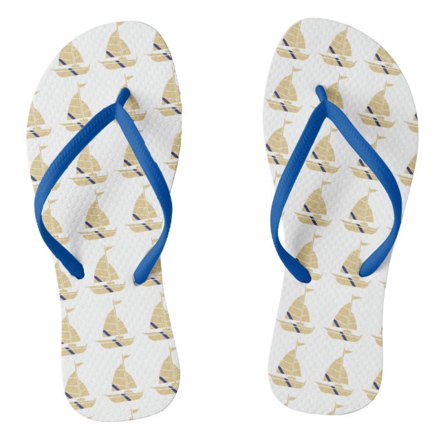 Chanclas Barco de vela Diseño Flip Flops (Plantilla)