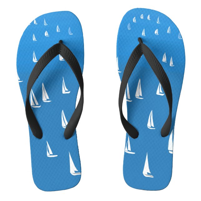 Chanclas Barcos de vela en el mar azul profundo - Regatta (Plantilla)
