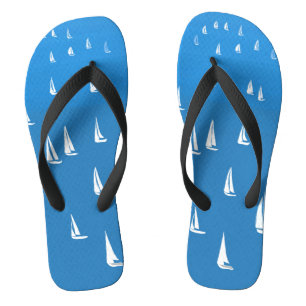 Chanclas Barcos de vela en mar azul profundo - Regata Barco