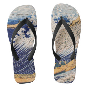 Chanclas Barcos marinos de las olas del océano de Hokusai