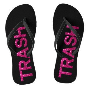 Chanclas Basura Rosa Brillante