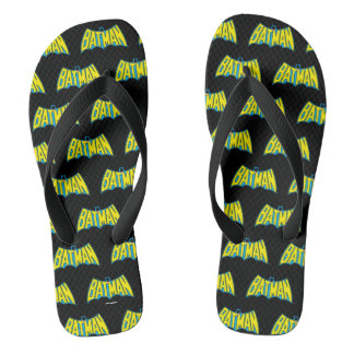 Chanclas Batman | Logotipo azul amarillo vintage