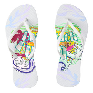 Chanclas Beach Fun Surfer White Flip Flops