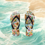 Chanclas Beach Tropical Fruits Cocktails Bachelorette Party<br><div class="desc">Una fiesta tropical en la playa Bachelorette para conmemorar tu último vuelo antes del anillo. Invite, disfrute y celebre con su familia más cercana y querida, amigos. Ideal para tomar un cóctel en la playa. Esta única chancla está justo al lado de la playa. El diseño está formado por una...</div>