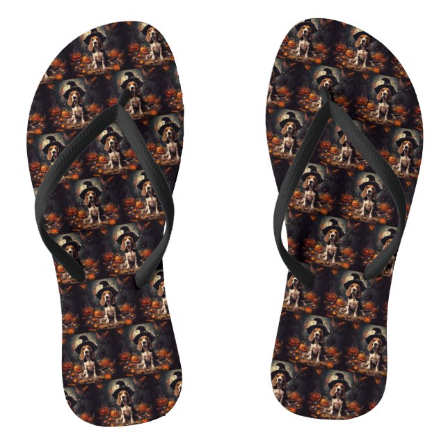 Chanclas Beagle Pumpkins Halloween Scary (Plantilla)