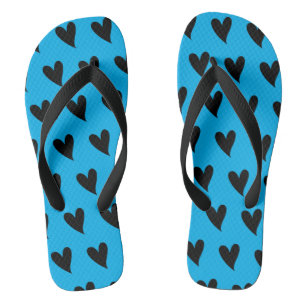 Chanclas Beautiful blue hearts flip flop