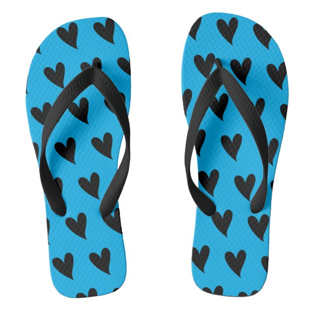 Chanclas Beautiful blue hearts flip flop (Plantilla)