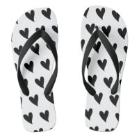 Beautiful white and black hearts printed